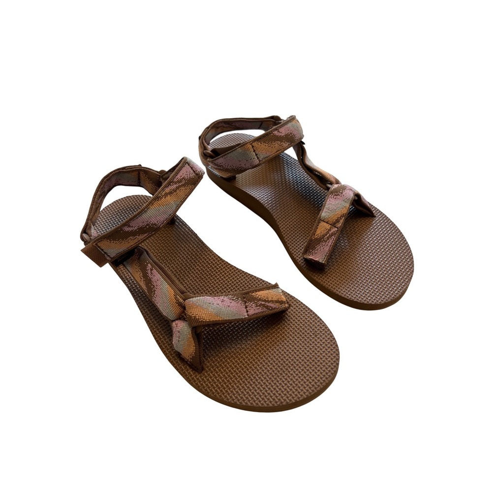 Teva Original Brown Multi Color Strappy Gorpcore Sandals Women's Size 8
